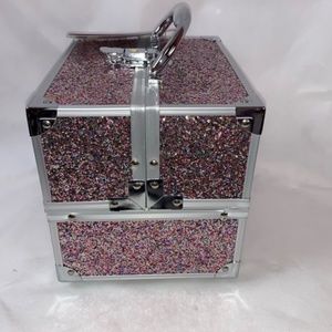 Rare multi glitter Caboodle train case